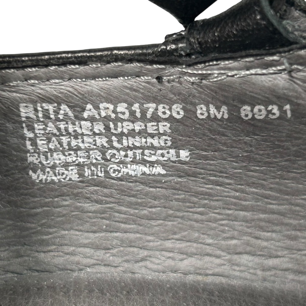 Abeo Black Leather Mary Jane Heels - Picture 7 of 7